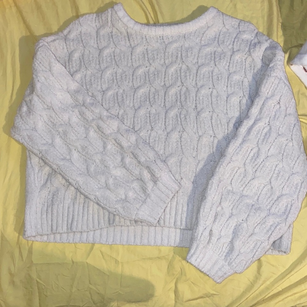 Fuzzy knitted sweater